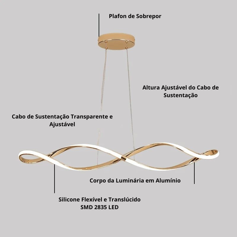 Lustre Pendente Infini Lux