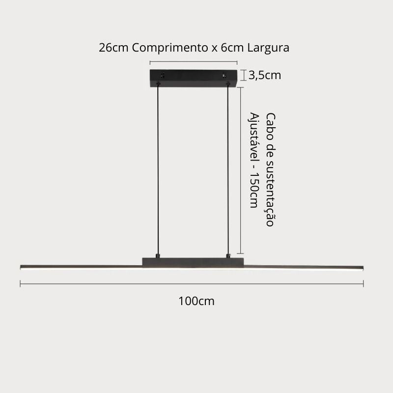 Lustre Pendente Lume Linea