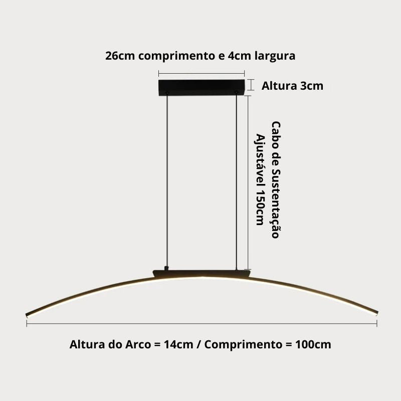 Lustre Pendente Arcus Lux