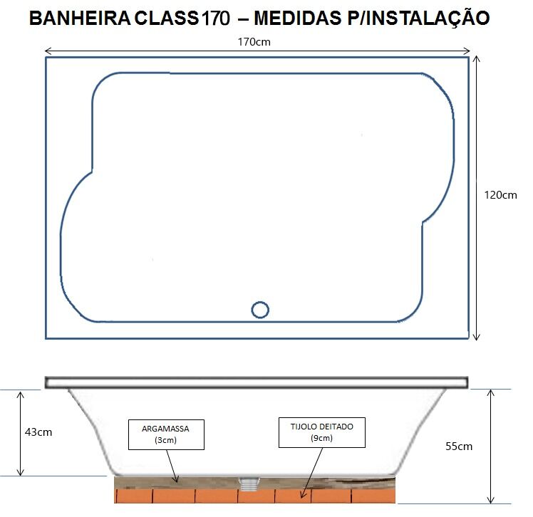 Banheira Class 170 D (2 pessoas)