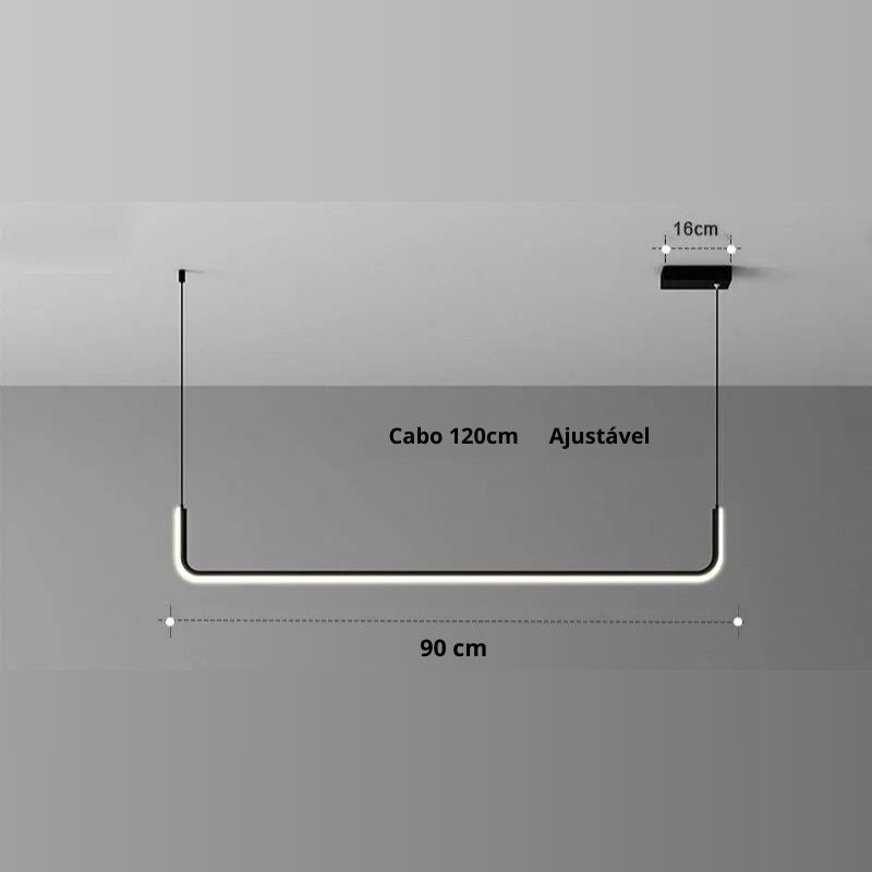 Lustre Pendente Moderno Lume Arc