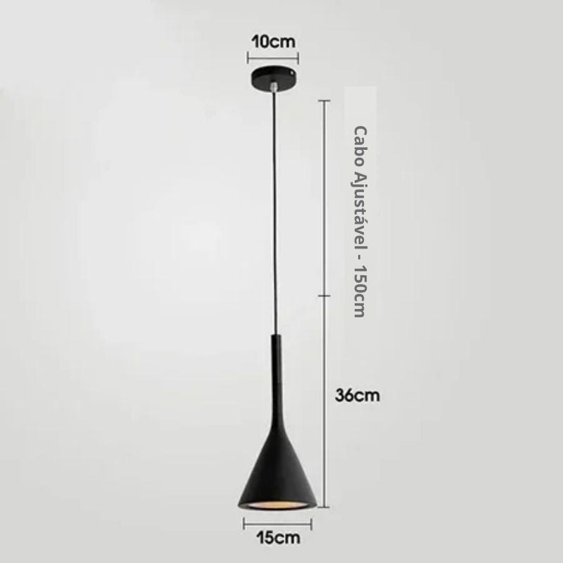 Lustre Pendente Zenith Cone