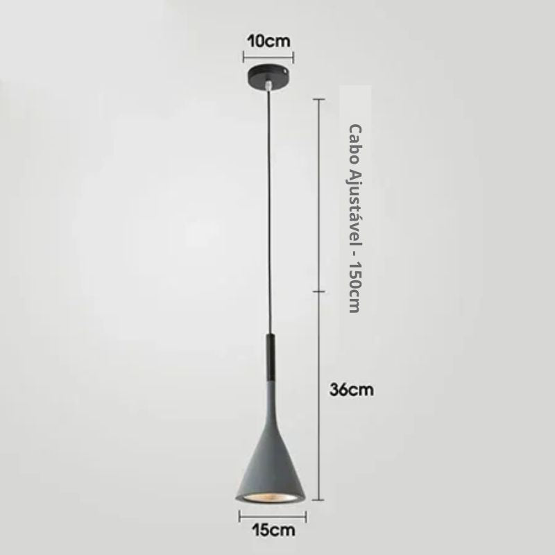 Lustre Pendente Zenith Cone