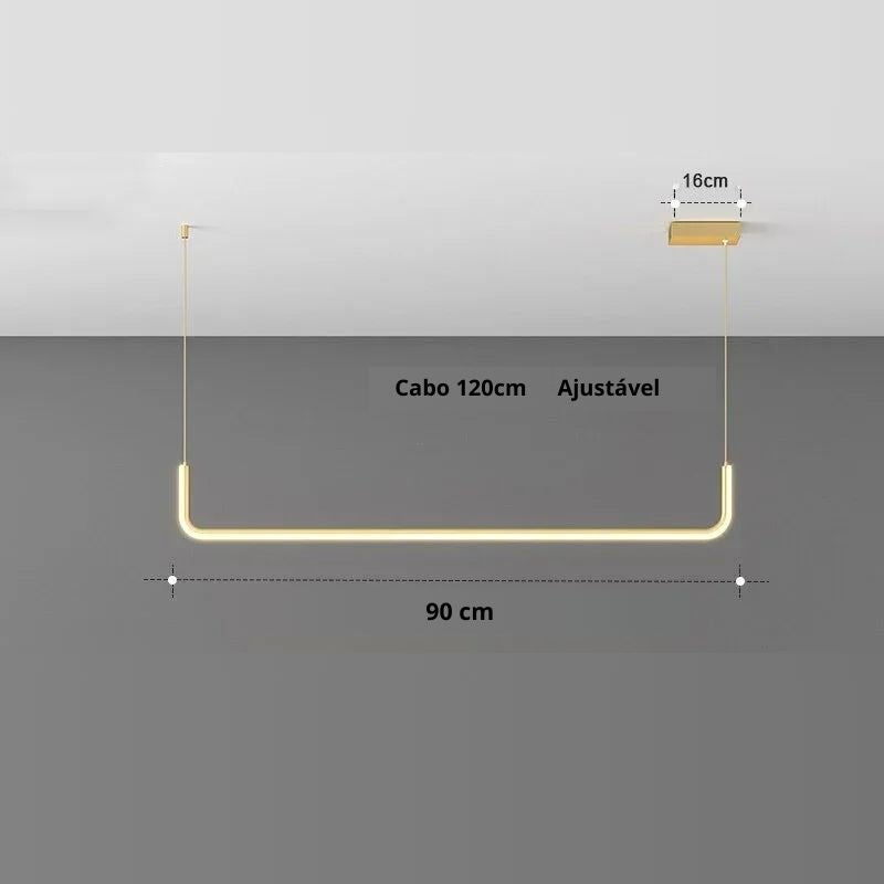 Lustre Pendente Moderno Lume Arc