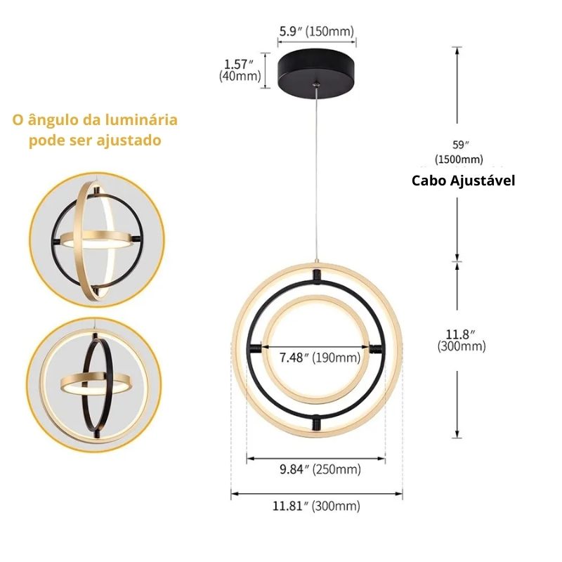 Lustre Pendente Prisma Pivot