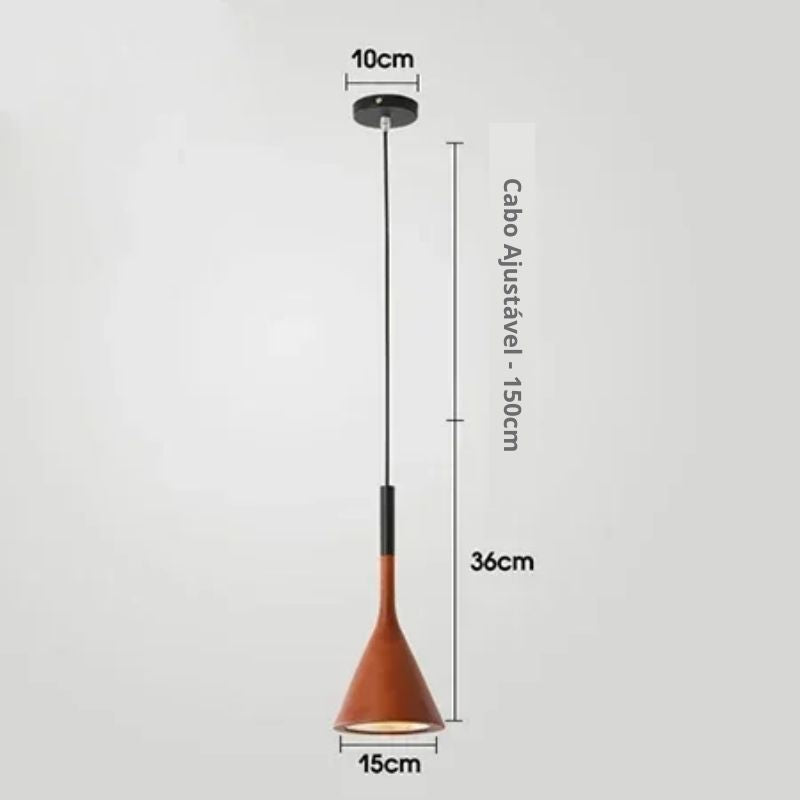 Lustre Pendente Zenith Cone