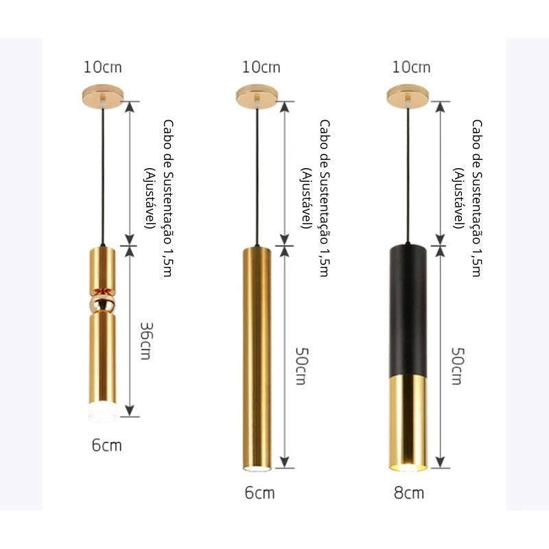 Lustre Pendente Evoke Tube