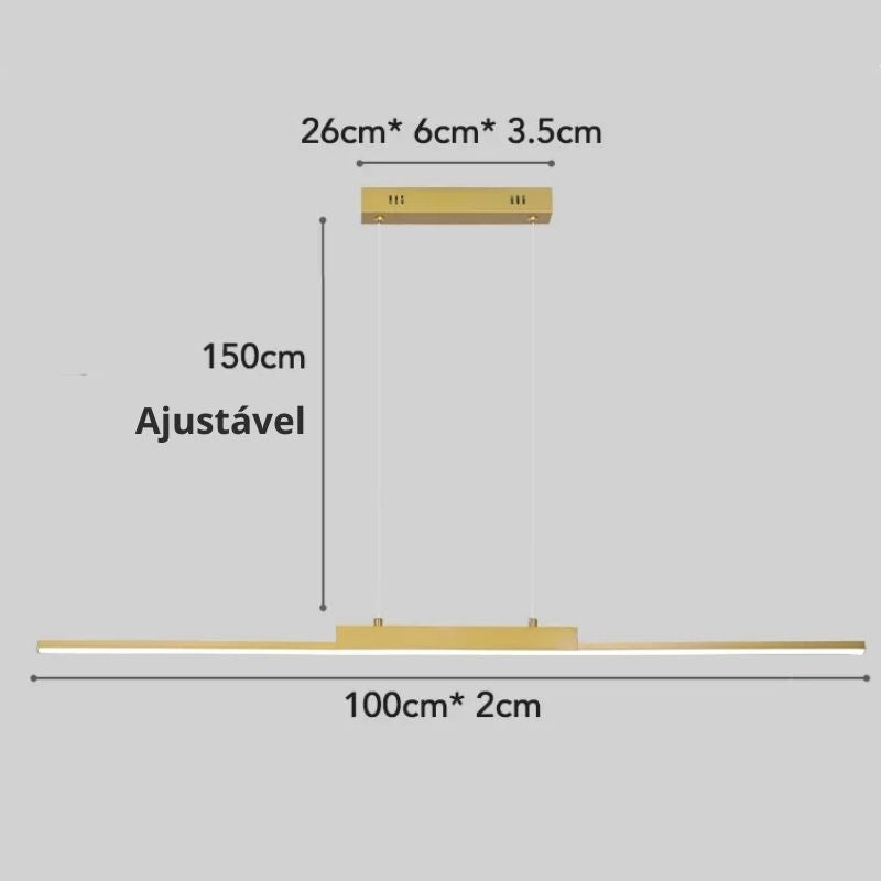 Lustre Pendente Lume Gold