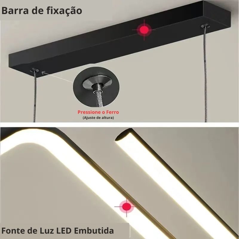 Lustre Pendente Vertex Glow - 90cm