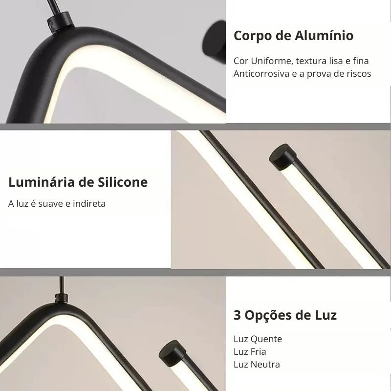 Lustre Pendente Vertex Glow - 90cm