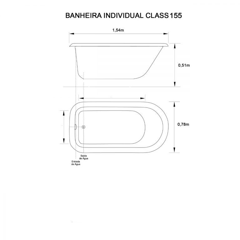 Banheira Class 155 (1 pessoa)